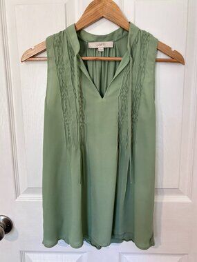 LOFT green sleeveless blouse green size XS